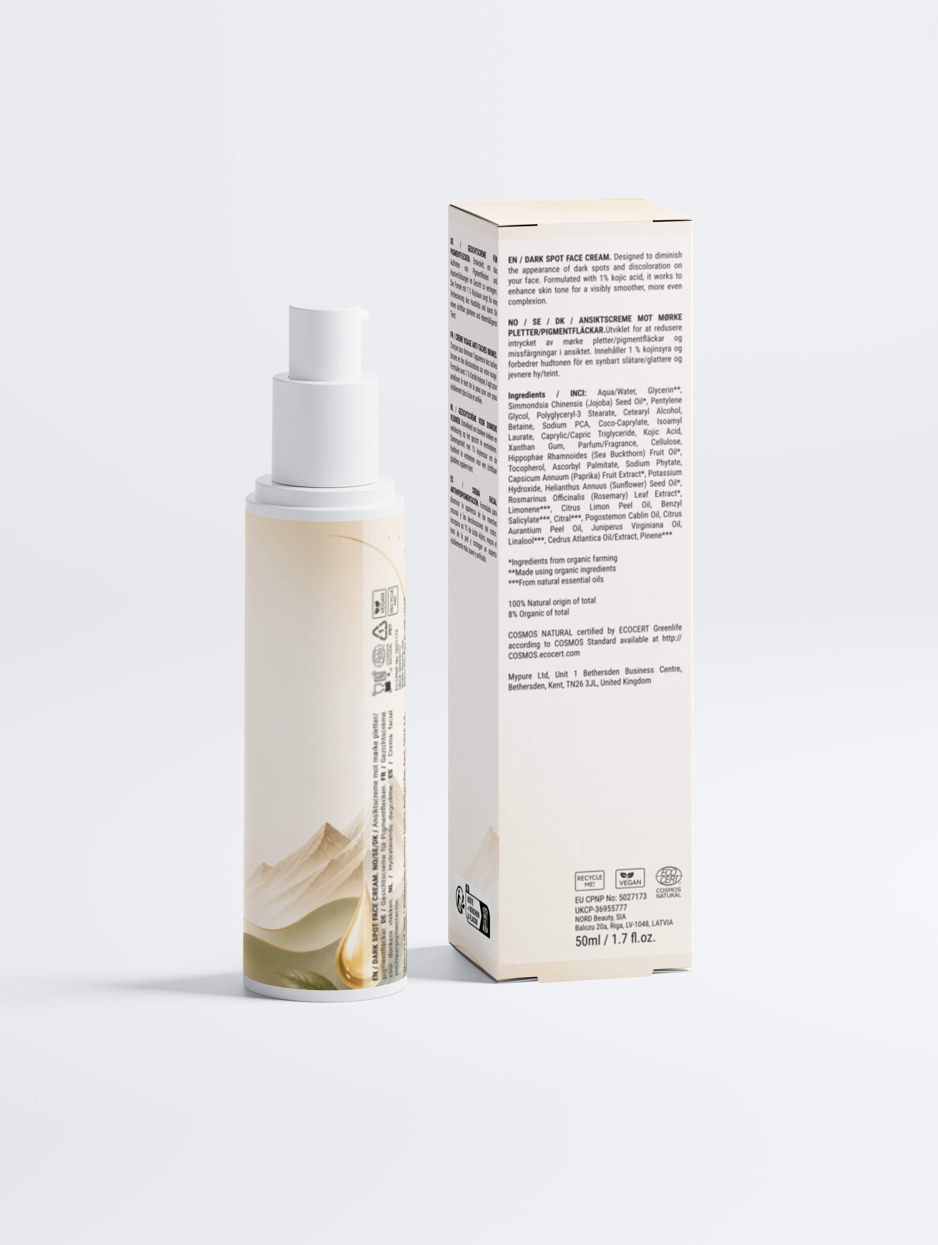 Dark Spot Face Cream with Kojic Acid